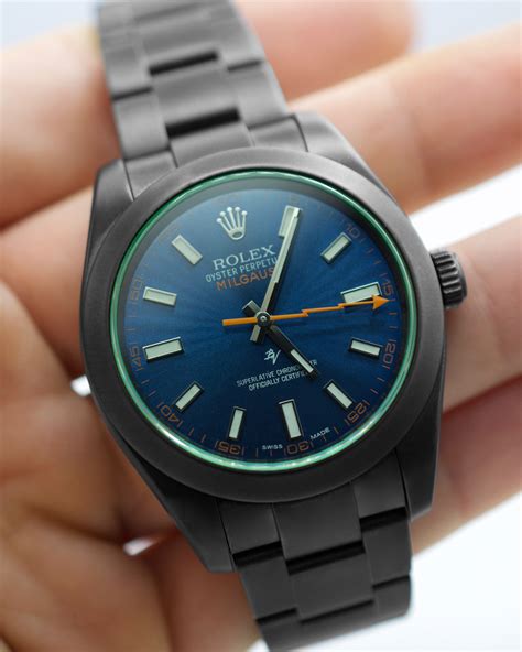 rolex milgauss black venom limited edition|rolex milgauss.